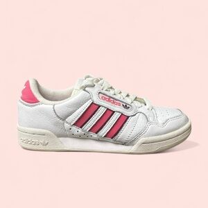 Women’s size 6 - adidas Continental 80 Stripes Low White Pink - Shoes